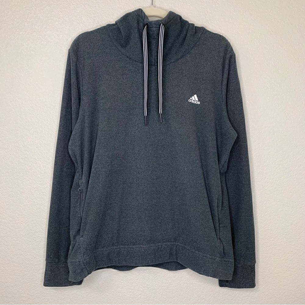 Adidas Women’s Size Large Black Fleece Hoodie Pullover Sweatshirt, Sz Large